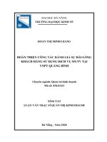 Hoàn thiện công tác đánh giá sự hài lòng khách hàng sử dụng dịch vụ MyTV tại VNPT quảng bình 