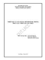 Thiết kế và xây dựng mô hình hệ thống thủy lực trên xe cần trục 