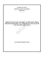 Thiết kế nhà máy chế biến cà phê nhân theo phương pháp khô và cà phê rang năng suất 80 tấn nguyên liệu ngày 