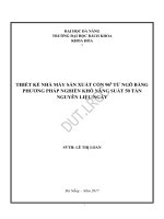 Thiết kế nhà máy sản xuất cồn 96 độ từ ngô bằng phương pháp nghiền khô năng suất 50 tấn nguyên liệungày 