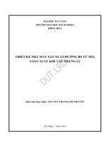 Thiết kế nhà máy sản xuất đường rs năng suất 4450 tấn mía  ngày 