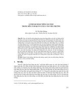 Lãnh đạo hoạt động dạy học trong bối cảnh quản lí dựa vào nhà trường