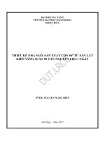 Thiết kế nhà máy sản xuất cồn 96 độ từ sắn lát khô, năng suất 50 tấn nguyên liệu ngày 