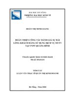 Hoàn thiện công tác đánh giá sự hài lòng khách hàng sử dụng dịch vụ MyTV tại VNPT quảng bình 