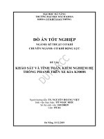 Khảo sát và tính toán, kiểm nghiệm hệ thống phanh trên xe kia k3000s 