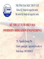 Kỹ thuật tưới hiện đại = modern irrigation engineering 