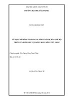 Sử dụng mô hình telemac 2d tính toán dự báo chế độ triều ven biển khu vực đồng bằng sông cửu long