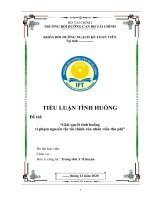 Tieu luan tinh huong  - Bồi dưỡng ngạch kế toán viên 2020 (file word)