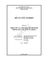 Thiết kế và chế tạo mô hình hệ thống rửa xe ô tô tự động 