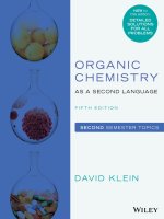 Preview organic chemistry as a second language second semester topics by david klein (2019)