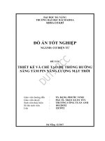 Thiết kế và chế tạo hệ thống hướng sáng tấm pin năng lượng mặt trời 