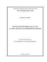 Tội tàng trữ trái phép chất ma túy từ thực tiền Quận 4, thành phố Hồ Chí Minh
