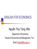 English for economics = tiếng anh kinh tế 