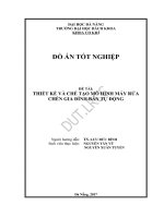 Thiết kế và chế tạo mô hình máy rửa chén gia đình bán tự động 