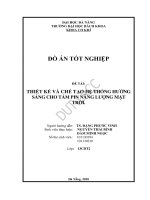 Thiết  kế và chế tạo hệ thống hướng sáng cho tấm pin năng lượng mặt trời 