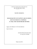 Bảo đảm quyền con người của bị cáo trong xét xử sơ thẩm vụ án hình sự từ thực tiễn thành phố hồ chí minh