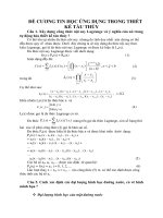 ĐỀ CƯƠNG TIN học ỨNG DỤNG TRONG THIẾT kế tàu THỦY