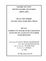 Nghiên cứu bảo quản quả mận bằng màng pectin alginate có cố định nano kẽm oxit 