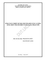Tính toán thiết kế bộ chuyển đổi năng lượng sóng biển thành điện năng dạng phao nổi 