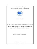 Pháp luật về công chứng hợp đồng thế chấp quyền sử dụng đất và tài sản gắn liền với đất – thực tế tại tỉnh Bình Dương