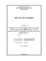 Nghiên cứu, thiết kế và chế tạo máy nâng hạ bia tự động phục vụ tại trường bắn 327 thuộc trường quân sự quân khu 5  