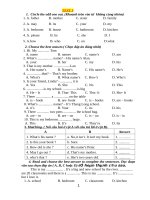 Tieng anh 4 chinh thuc de khao sat chat luong