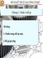 Đồ án kỹ thuật gia công cơ khí 