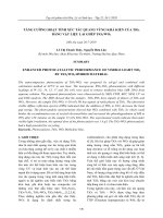 Tăng cường hoạt tính xúc tác quang vùng khả kiến của TiO2 bằng vật liệu lai ghép TiO2/WO3