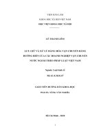 Lưu giữ và xử lý hàng hóa vận chuyển bằng đường biển của các doanh nghiệp vận chuyển nước ngoài theo pháp luật việt nam 