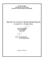Trụ sở các cơ quan thuộc bộ kế hoạch và đâu tư tại thành phố đà nẵng 