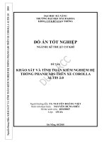 Khảo sát và tính toán kiểm nghiệm hệ thống phanh abs trên xe toyota corolla altis 2 0 