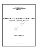 Thiết kế nhà máy sản xuất dầu nành tinh luyện năng suất 64 tấn nguyên liệu khôngày 