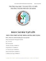 BÁO CÁO BÀI TẬP LỚN PHÂN TÍCH THIẾT KẾ HỆ THỐNG HƯỚNG ĐỐI TƯỢNG Đề Tài : Phân tích và thiết kế hệ thống quản lý nước giải khát