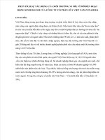 phân tích sự tác động của môi trường vi mô, vĩ mô đến hoạt động kinh doanh của công ty cổ phần sữa việt nam vinamilk 