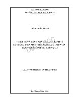 Thiết kế và đánh giá hiệu quả kinh tế hệ thống điện mặt trời tại khu nhà ở học viên học viện chính trị khu vực 3 