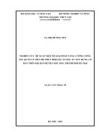 Nghiên cứu đề xuất một số giải pháp tăng cường công tác quản lý tiến độ thực hiện dự án đầu tư xây dựng cơ bản trên địa bàn huyện sóc sơn, thành phố hà nội 
