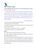 Bài tập đọc hiểu Ngữ văn ôn thi THPT Quốc gia 2016 - 2017