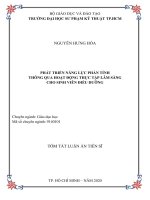 Phát triển năng lực phản tỉnh thông qua hoạt động thực tập lâm sàng cho sinh viên điều dưỡng  tt 