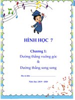 Kiến thức và bài tập đường thẳng vuông góc và đường thẳng song song - THCS.TOANMATH.com
