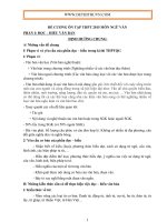 Đề cương ôn tập môn Ngữ Văn THPT Quốc gia năm 2016