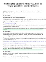 Tìm hiểu pháp luật bảo vệ môi trường và quy tắc ứng xử gắn với việc bảo vệ môi trường