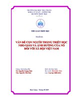 Vấn đề con người trong triết học nho giáo và ảnh hưởng của nó đối với xã hội việt nam 
