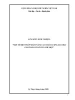 Sáng kiến kinh nghiệm, SKKN - Một số biện pháp nhằm nâng cao chất lượng dạy học giải toán có lời văn lớp một