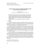 Chuyển dịch cơ cấu nông nghiệp thành phố Cần Thơ theo hướng nông nghiệp đô thị