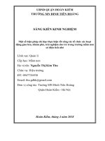 Sáng kiến kinh nghiệm, SKKN - Một số biện pháp chỉ đạo thực hiện tốt công tác tổ chức các hoạt động giao lưu, khám phá, trải nghiệm cho trẻ trong trường mầm non có diện tích nhỏ