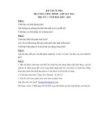 Bài tập học kì 1 môn Địa chất công trình năm học 2018-2019