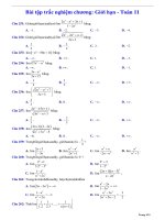 Bài tập trắc nghiệm chương: Giới hạn (Phần 3) - Toán 11