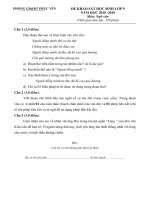 Đề khảo sát học sinh lớp 9 thi vào THPT môn Ngữ văn năm học 2017-2018