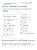 Đề cương ôn tập học kì 2 - Toán 8 - Trường THCS Thành Công