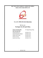 Báo cáo Keylogger - Kiểm thử xâm nhập mạng (có demo)